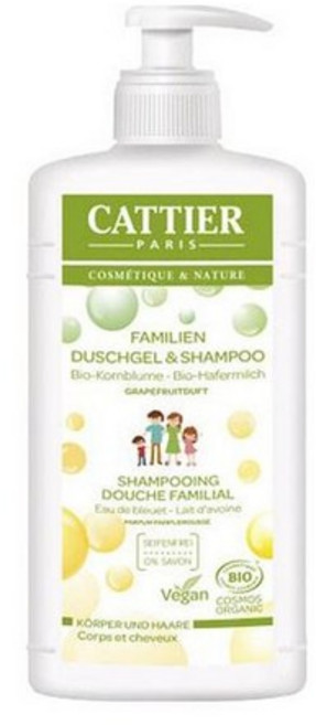CATTIER 까띠에 패밀리 샤워 젤 앤 샴푸, 500ml, 2개