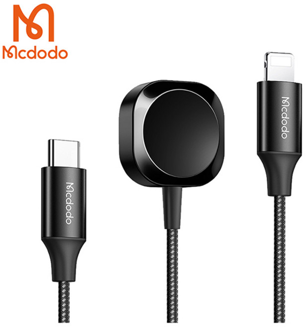 MCDODO 麥多多 二合一 Type-C to Apple Watch and Lightning 手錶磁吸充電器 CH298, 1條