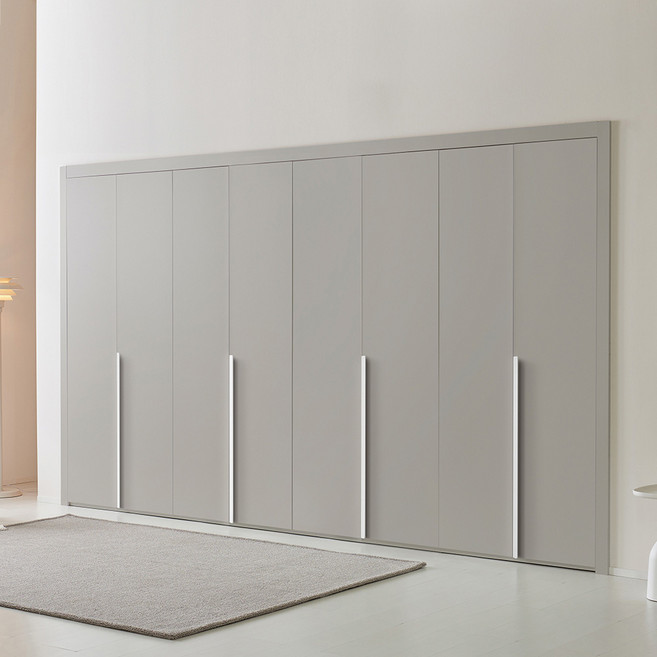 보루네오 링고 붙박이장 맞춤가구 여닫이 300cm 10자, 그레이 300cm