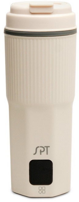尚朋堂SUNPENTOWN 智慧溫控電熱水杯 450ml 316不鏽鋼內膽, 質感白, 1個
