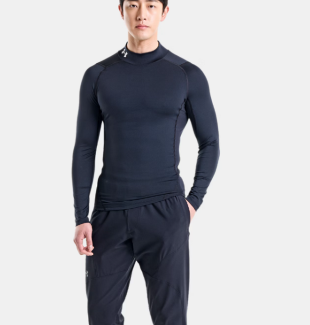 [NC평촌] 언더아머 HeatGear 남성 컴프레션 땀흡수 배출 통기성 좋은 모크 긴팔 티셔츠 1369606-001