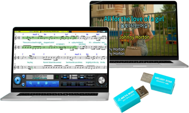 메타미디 멜로디스타 악기 반주기 USB 색소폰 기타 드럼 하모니카 악보 노래방
