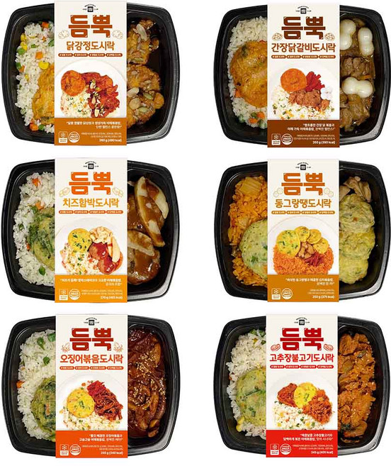 더바른 도시락 고기듬뿍도시락 6종 12팩 20팩 집밥 양많은 간편식 한끼 냉동도시락, 12개, 245g