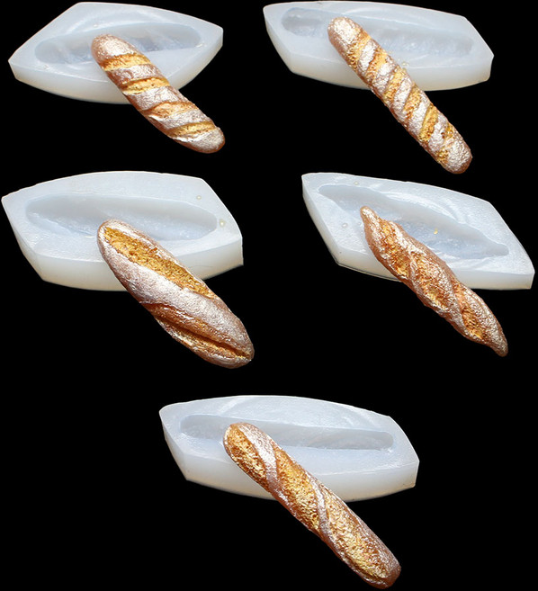 레진아트/미니어쳐/실리콘몰드/바게트빵몰드, 3번, 1개