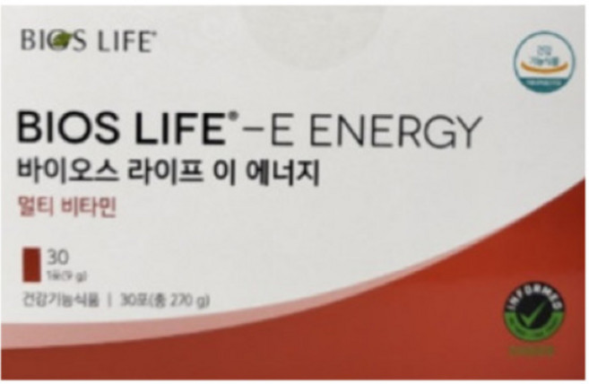 바이오스라이프 유니시티 바이오스 라이프 이 에너지 E 멀티비타민 9g x 30포 1통, 1박스