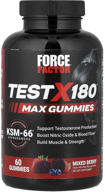 몸관리하세요 겨울입니다 Force Factor Test X180® Max 구미젤리 믹스 베리 구미젤리 60개 특별관리진행, ForceFactorTestX180Max구미젤리믹스베리, 1 - 쿠팡