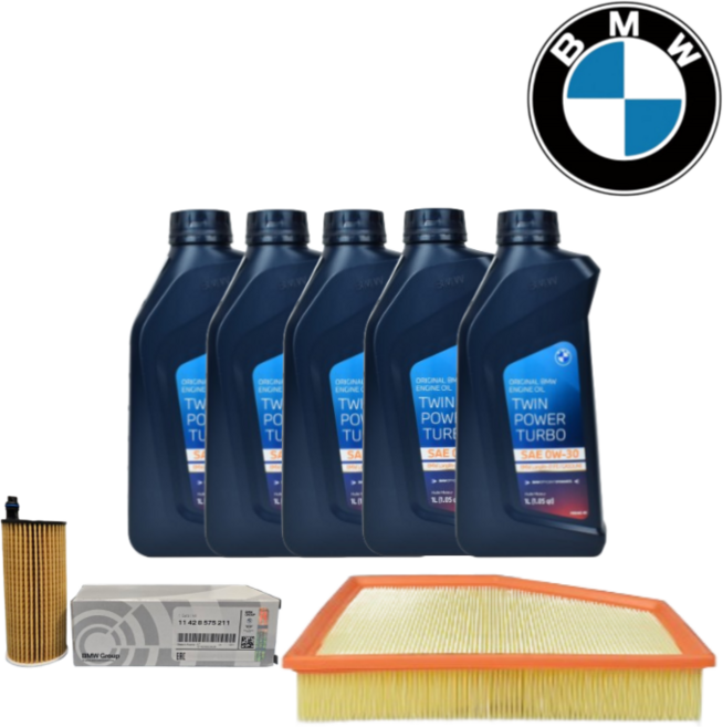 BMW 순정 G30 0W30 엔진오일 + 순정오일필터 + TTF에어필터 디젤 세트, 1개, 520d