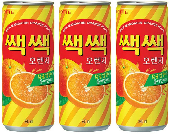 쌕쌕 오렌지 240ml, 15개