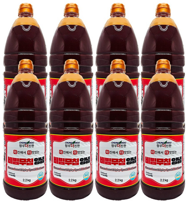청우 더진한 비빔무침양념 만능비빔소스, 8개, 2.2kg