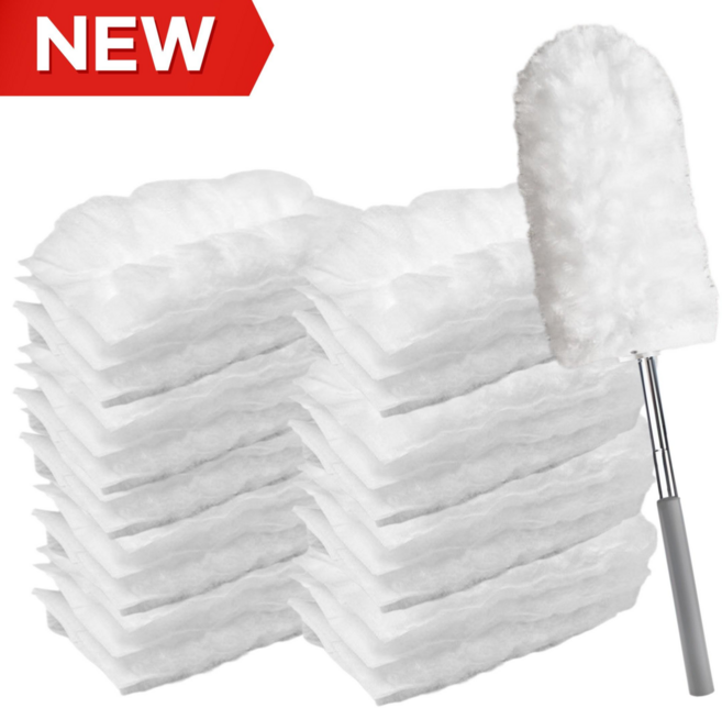 PDG 정전기 길이조절 먼지털이 핸들1P+리필20개, 화이트, 1세트