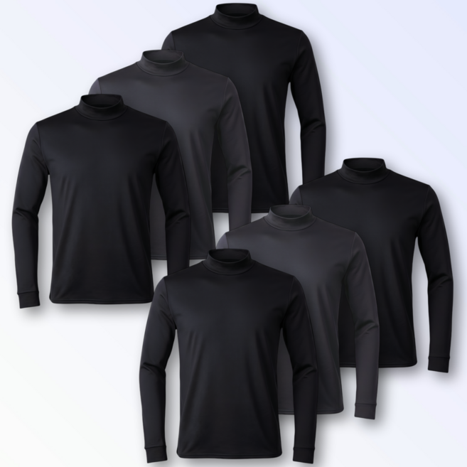 [6장] macci (마찌) 히트포뮬러 남자 기능성 기모 목폴라 반목 긴팔 티셔츠 (정품)