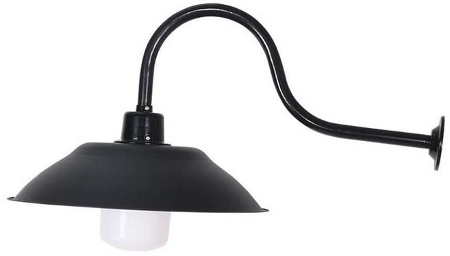 야외 갓등 가로등 커버 실외 방수 조명 덮개 공원 벽등 스텐, 1개, 검정 30cm 얕은 작은 굽힘