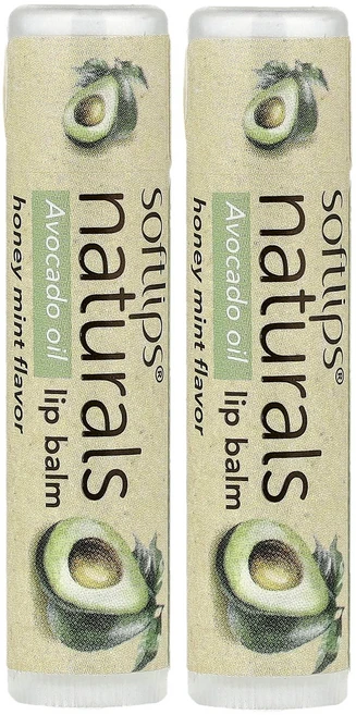 소프트립스 내추럴 립밤 (아보카도 오일 함유 허니 민트 향) 2개입 (각 4.2g) SFL-01644 - 쿠팡