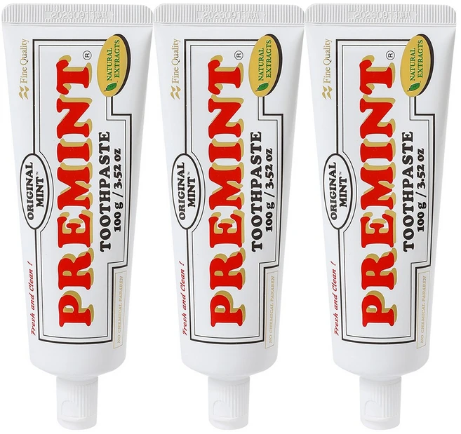 PREMINT 프레민트 오리지널민트 치약, 3개, 100g - 쿠팡