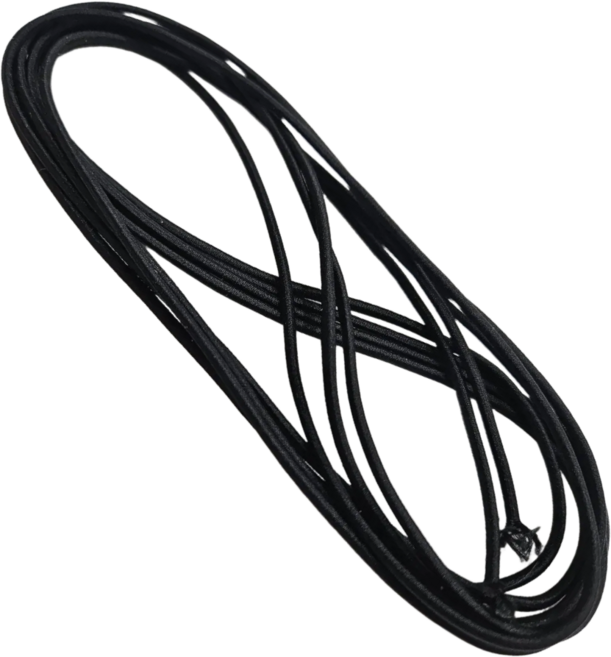 마루오피스 고탄성 둥근 칼라 고무줄 3M 천연고무줄, 검정, 1개