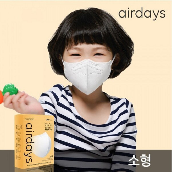 에어데이즈 KF94 보건용 마스크 소형 화이트 30매 새부리형, 1개, 30매입