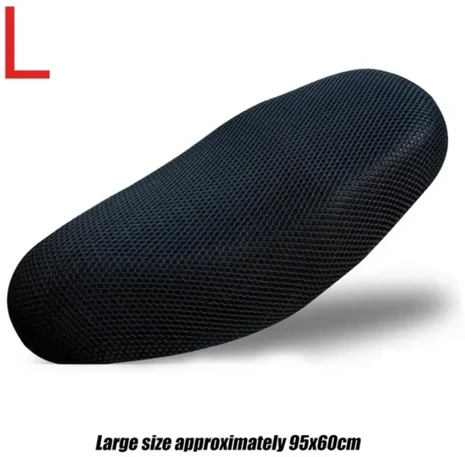 오토바이 3D 메쉬 패브릭 미끄럼 방지 패드 스쿠터 시트 전기 자전거 커버 여름 통기성 쿠션 네트 New, 02 L 75x55