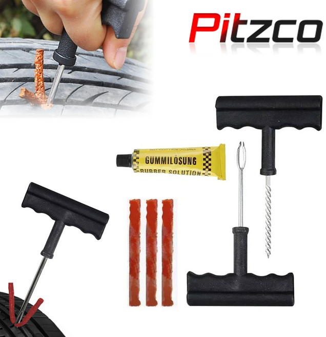피츠코 타이어 펑크 수리키트 끈끈이 빵꾸 씰 지렁이, 1개