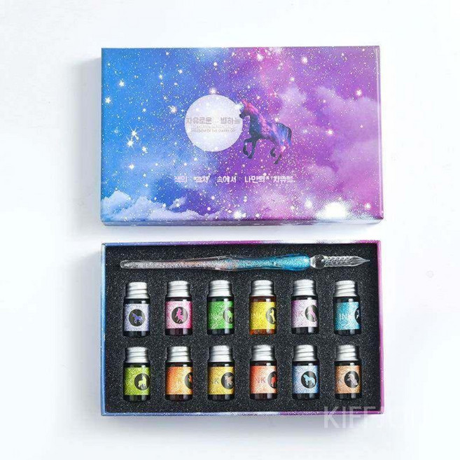 제니오숲 유리만연필 잉크세트, J