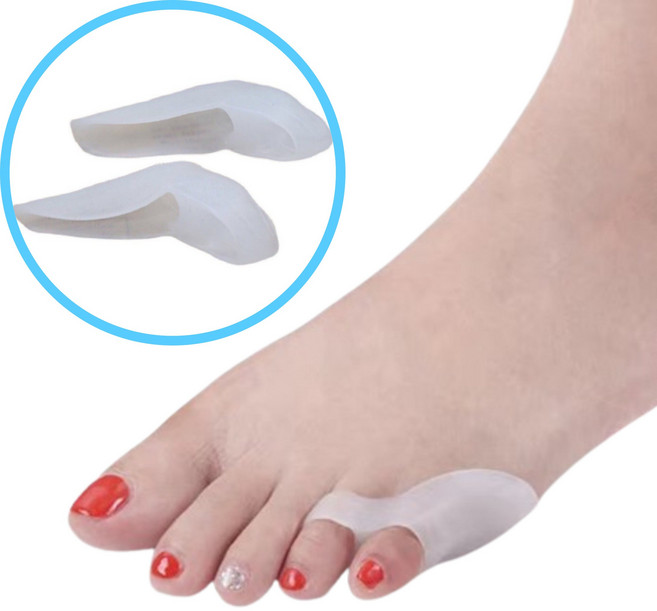 HB153 실리콘 새끼 발가락 보호패드 왼발+오른발 1쌍, 화이트, 1개