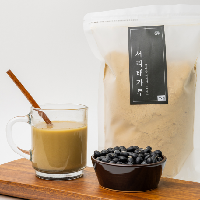 국산 고소한 서리태가루 500g+50g 2개 볶은 콩가루 아침대용 선식, 550g