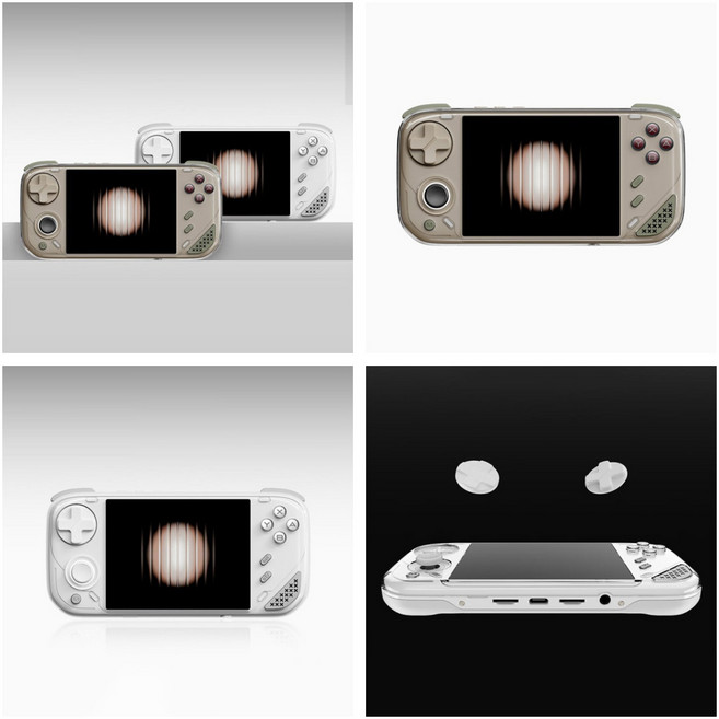 MINILOONG Pocket 1 휴대용 레트로 게임기 4인치IPS스크린 4000mAh HDMI지원, 화이트-8G-게임없음