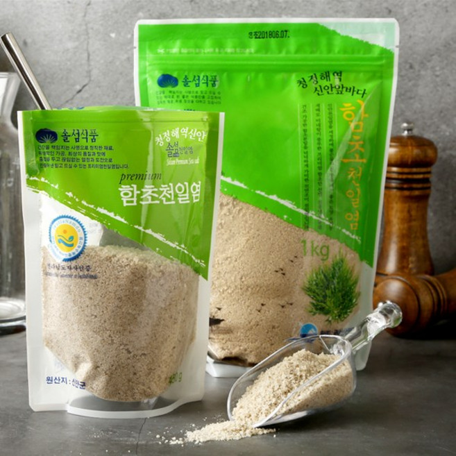 [솔섬식품]신안솔섬 프리미엄 함초 천일염 450g, 1개