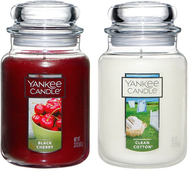 양키캔들 라지자 623 g 향초 2개 + 선물상자 + 쇼핑백, 09 라일락 블라섬, 04 클린 코튼