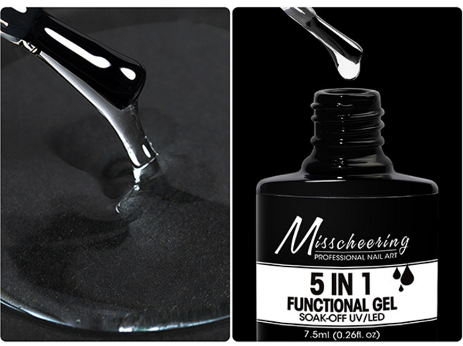 [140개 대용량] 입체 젤네일팁 단품 3D 고급 클리어 다이아컷 패턴 네일팁 재고 세일! (7종 택1), 1개, 02. 5 in 1 글루 젤(34g), 34g