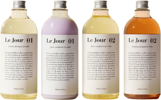 르주르 패밀리 세트 중성세제 섬유유연제, 1L x 1세트