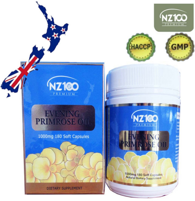 NZ100 뉴질랜드 달맞이꽃 종자유 1000mg 180캡슐 고함량 오메가 달맞이유 달맞이 오일 추출물 추출 분말, 단품, 1개, 180정