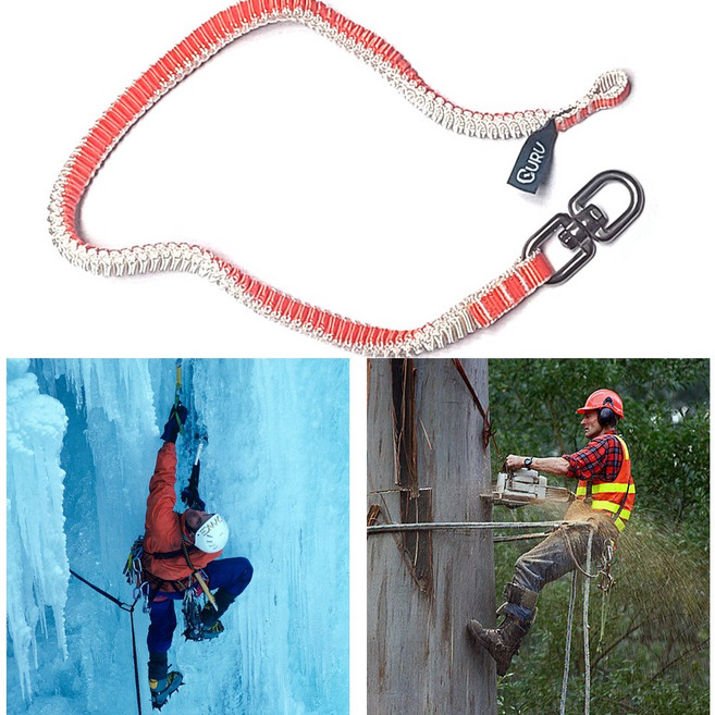 구루 싱글 스위벨 장비 추락방지 탄성 확보슬링 암벽 빙벽 산업 수목관리 확보줄