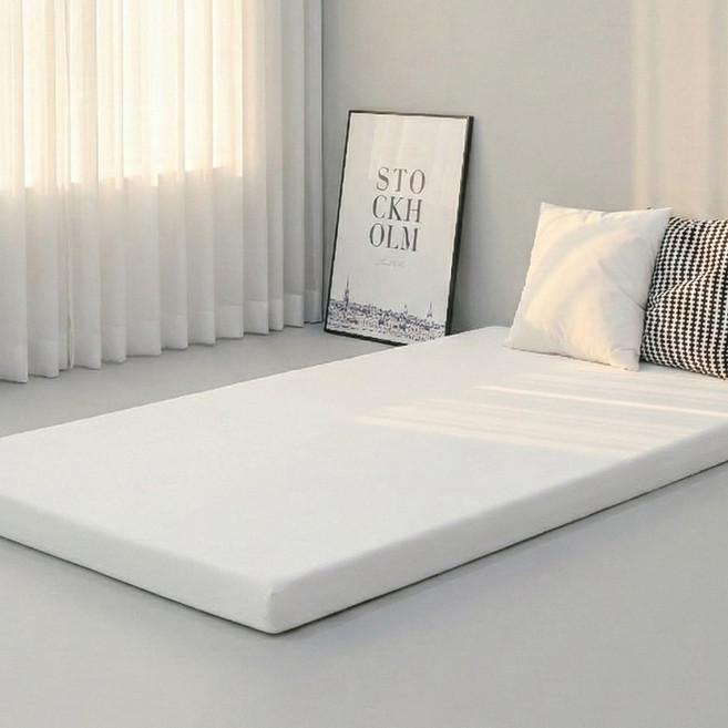 아라홈 쫀쫀한 메모리폼 토퍼 접이식 바닥이불 침대 캠핑 차박 매트리스(멀티/슈퍼 싱글/퀸)