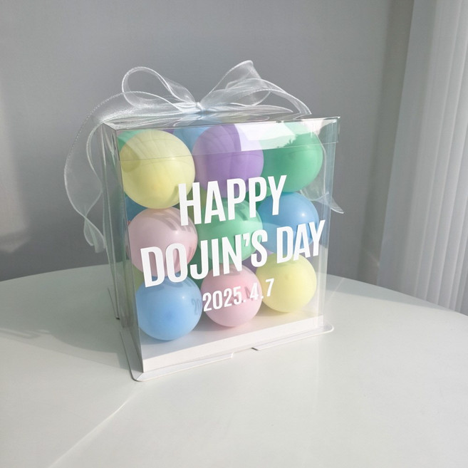 이벤트홀릭 DIY 벌룬박스 자유레터링 생일풍선파티용품, 1개, 01.파스텔