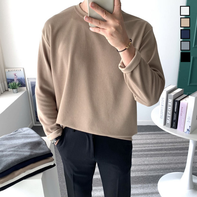 놈시크 95-130 남자 봄 티셔츠 오버핏 링클프리 쫀쫀스판 쭉티 빅사이즈