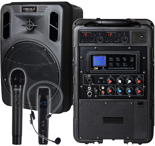 AL786 AL-786 250W 충전식앰프 이동식앰프 휴대용스피커 포터블엠프 가방포함, 본체 핸드 헤드셋