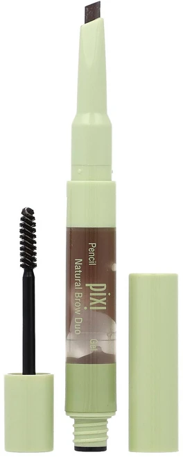 픽시 뷰티 2-in-1 내추럴 브로우 듀오 브로우 펜슬 & 젤 0633 딥 브루넷 1개입 PIX-25102 - 쿠팡