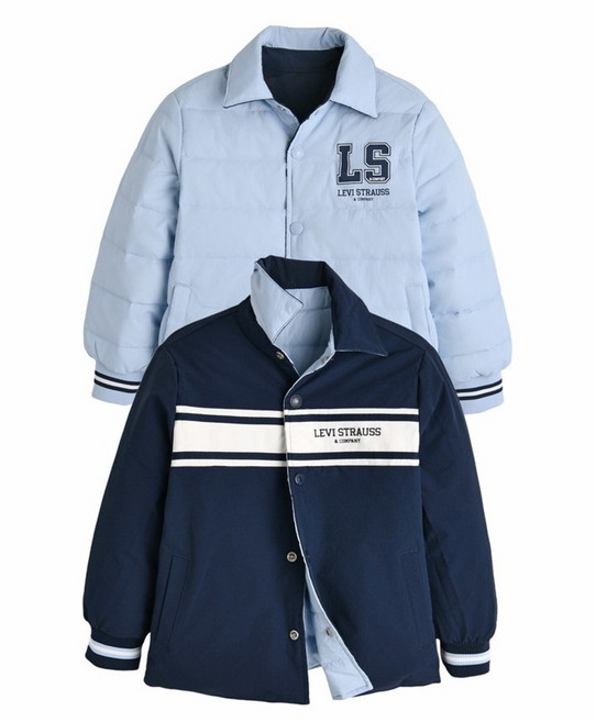 리바이스키즈 리버서블 덕다운 적용* 가벼운 점퍼** 간절기 및 봄 가을 입기 좋은 아이템** 130~170 사이즈 NC순천@