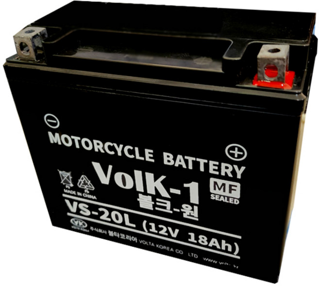 (볼타)YTX20L-BS(오토바이용) 배터리(12V18A), 상세정보참조, 1개