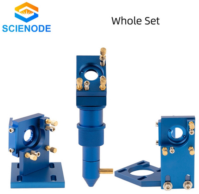 이산화탄소 k 시리즈 co2 laser head set with lens 1st 2nd 레이저 조각 절단기, 전체 세트 블루, d12 fl50.8, 1개