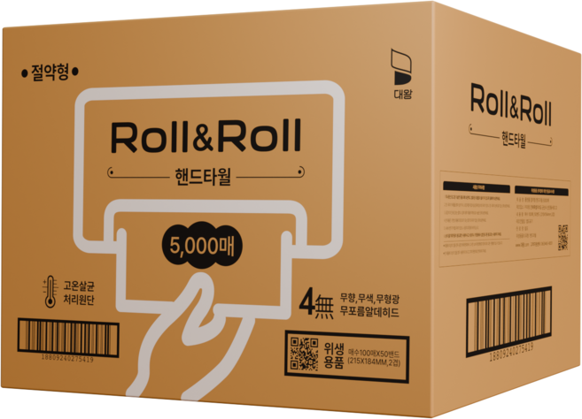 뉴 롤앤롤 절약형 핸드타월 5000매, 1개