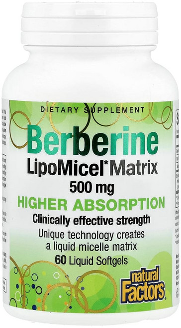 내츄럴팩터 리포미셀 베르베린 Berberine LipoMicel Matrix, 60정, 1개