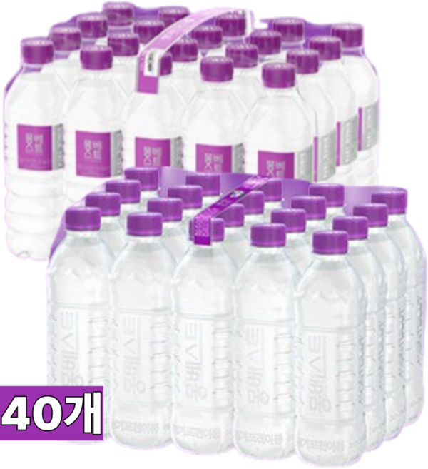 한국청정음료 몽베스트 생수 500ml x 40개(라벨유무랜덤발송)