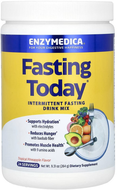 엔자이메디카 Fasting Today 간헐적 단식 드링크 믹스 트로피칼 파인애플 264g (9.31oz), 1개