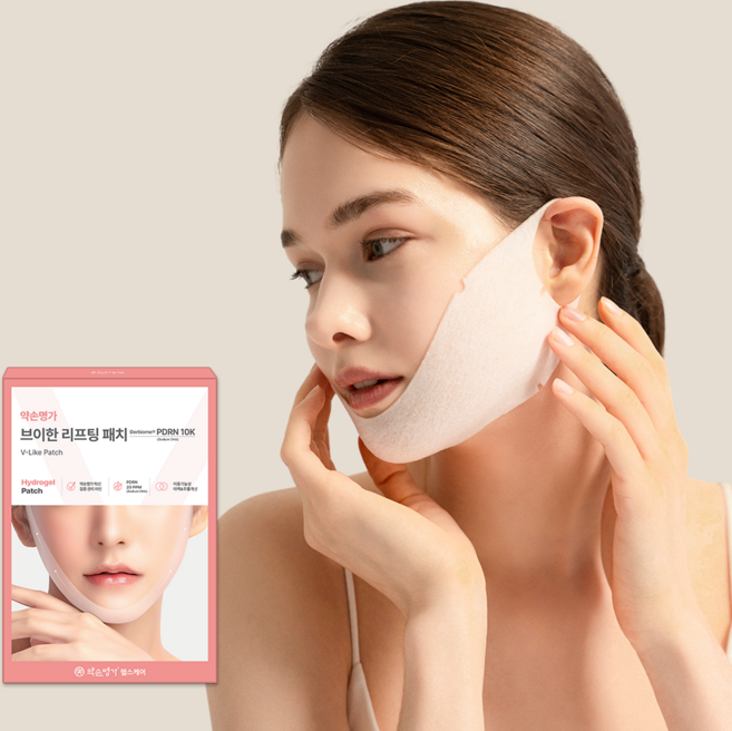 약손명가 브이한 리프팅패치 턱선 브이라인 미백 주름개선 패치, 1박스