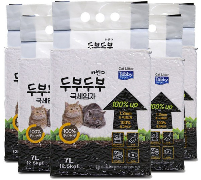 두부두부 극세입자 라벤더 7L x 6개 고양이모래 두부모래