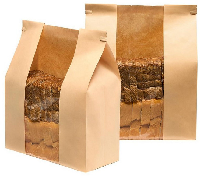 120 Pack16x10x5 inch Extra Large Paper Bread Bags with Tin Tie Tab Lock for Homemade Bag Sourdough