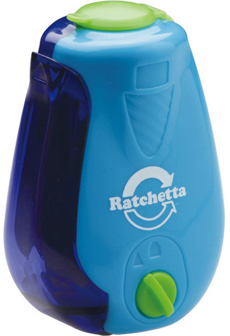 SONIC 라쳇타 핸디 연필깎이 심 끝 조절 기능 포함, 블루, 1개