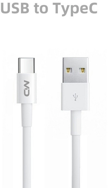 CW USB 轉 TypeC 充電線 480Mbps 高速傳輸, 1個, Type C對USB充電線, 白, 50cm