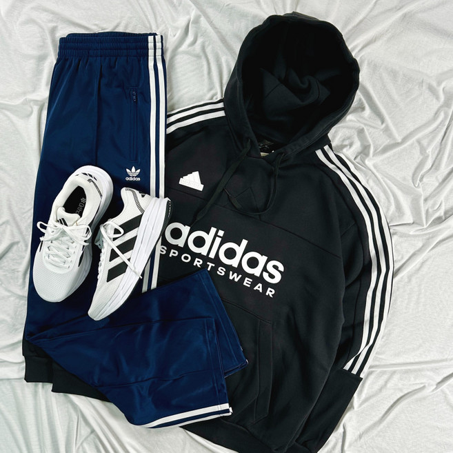 아디다스 기모 후드티 하우스 오버핏 플리스 후디